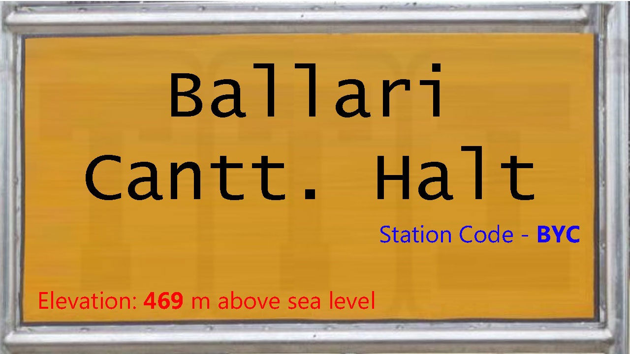 Ballari Cantt. Halt Ballari Cantt. Halt