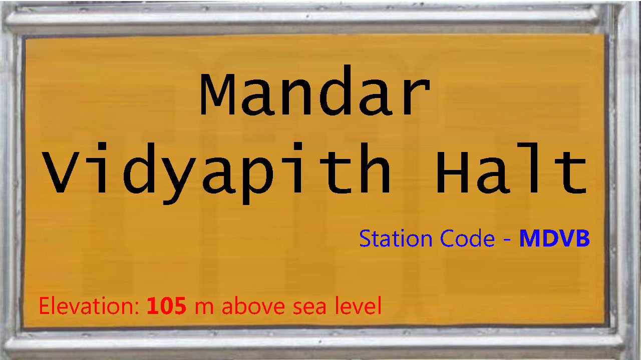 Mandar Vidyapith Halt Mandar Vidyapith Halt