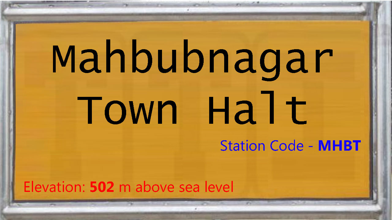 Mahbubnagar Town Halt