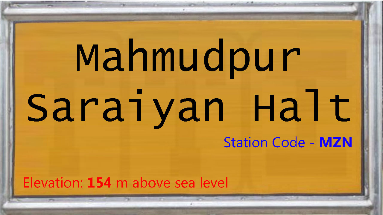 Mahmudpur Saraiyan Halt