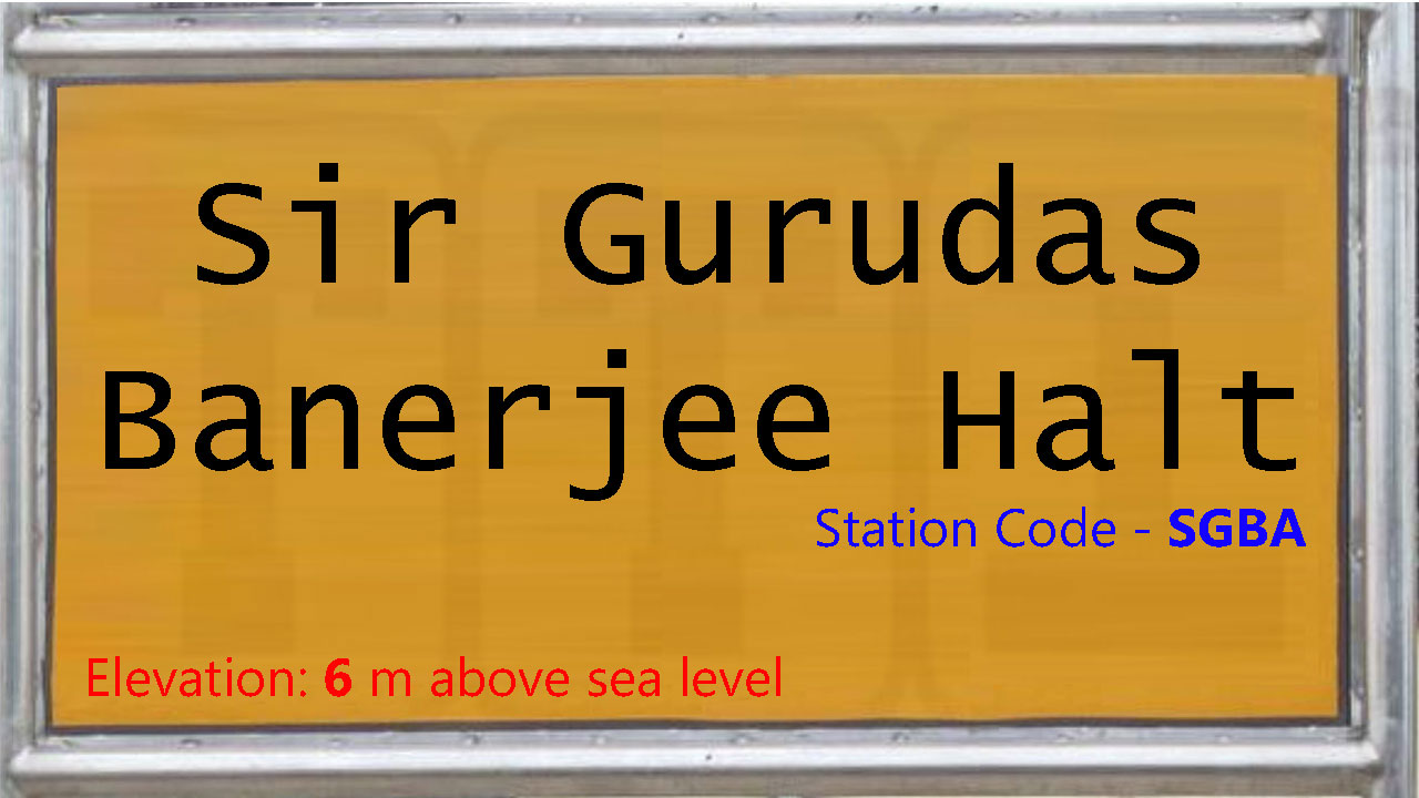 Sir Gurudas Banerjee Halt Sir Gurudas Banerjee Halt