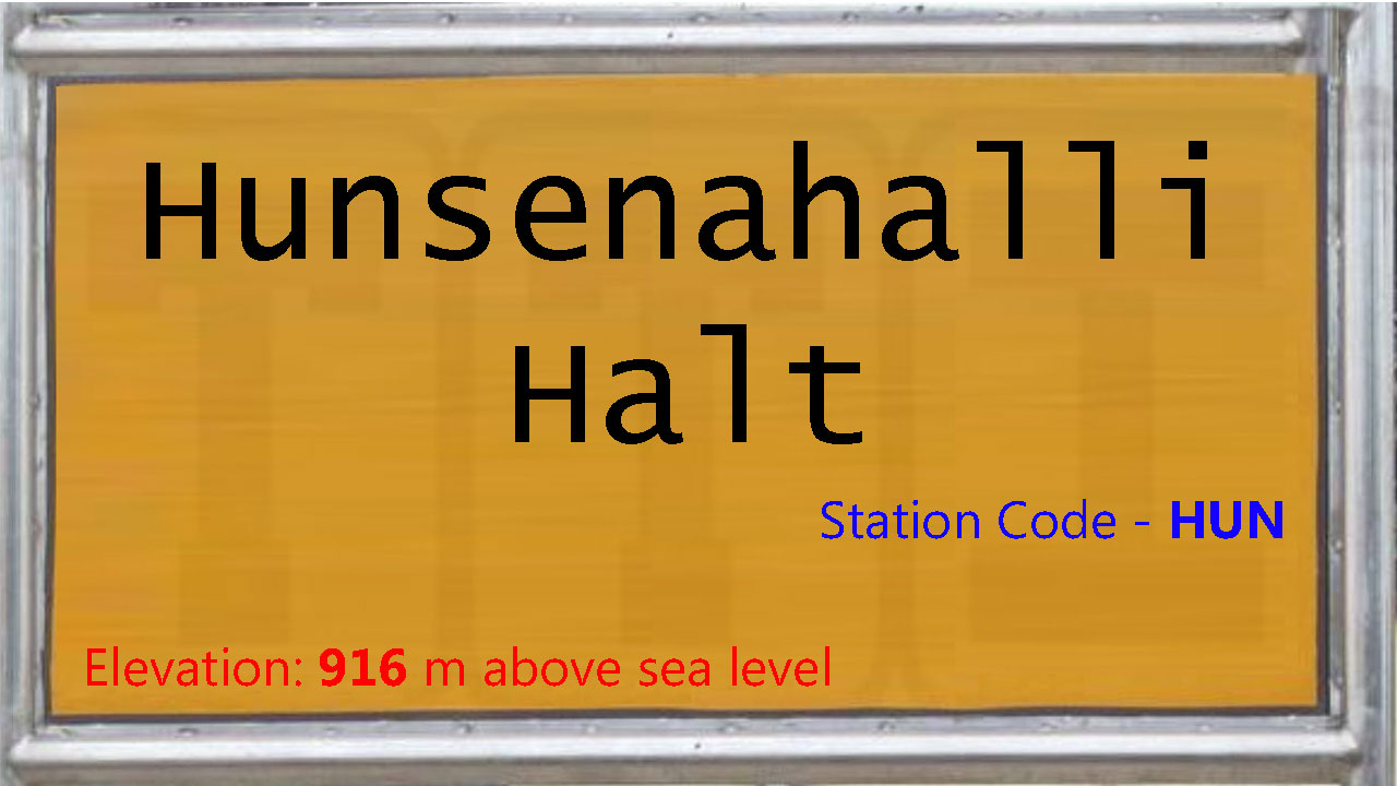 Hunsenahalli Halt
